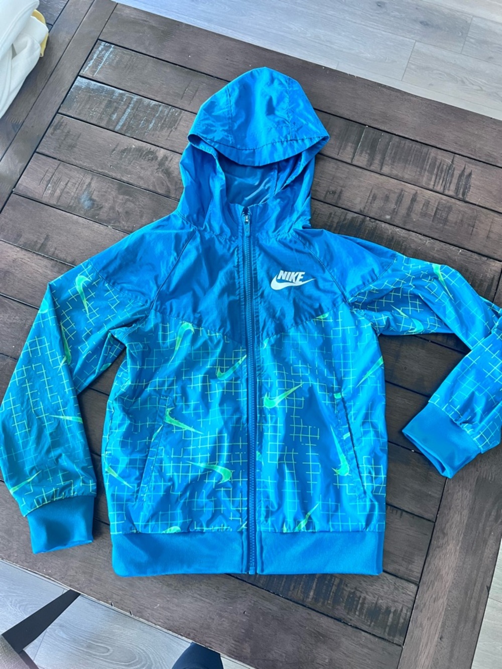 Nike Bright Teal Lightweight Hooded Jacket